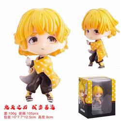 Demon Slayer Kimets Q version Agatsuma Zenitsu Boxed Figure Decoration Model 8CM 0.1KG Color box size:10X7.7X12.5CM