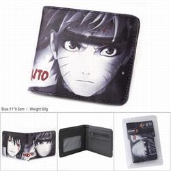 Naruto Pain Full color silk screen two fold short card bag wallet purse