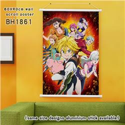 The Seven Deadly Sin White Plastic rod Cloth painting Wall Scroll 60X90CM BH1861