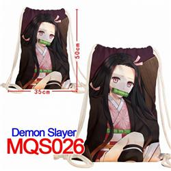 Demon Slayer Kimets Double-sided Full color Handbag Pocket 35X50CM MQS026