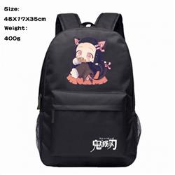 Demon Slayer Kimets Kamado Nezuko Anime 600D Canvas Backpack Waterproof School Bag 48X17X35CM 400G