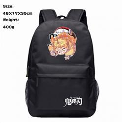 Demon Slayer Kimets Agatsuma Zenitsu Anime 600D Canvas Backpack Waterproof School Bag 48X17X35CM 400G