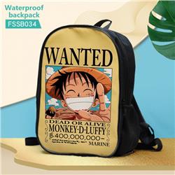 One Piece Waterproof Backpack 30X17X40CM 0.5KG-FSSB034