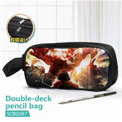 Attack on Titan Double waterproof pencil case 25X7X12CM-SCBD067