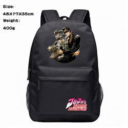 JoJos Bizarre Adventure Kujo Jotaro Anime 600D Canvas Backpack 48X17X35CM 400G
