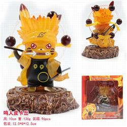 Naruto GK Uzumaki Naruto Pikachu Boxed Figure Decoration Model 10CM 0.136KG Color box size:12.5X8X12.5CM