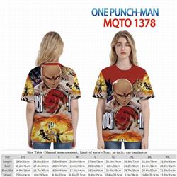 One Punch Man Full color short sleeve t-shirt 9 sizes from 2XS to 4XL MQTO-1378