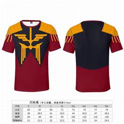 Gundam Full color printed short-sleeved T-shirt 8 sizes from S to 5XL price for 2 pcs GD-5