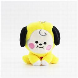BTS Little yellow dog Plush doll pendant ornaments doll size: 12X9X6CM a set price for 10 pcs