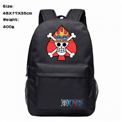 One Piece Ace Anime 600D Canvas Backpack Waterproof School Bag 48X17X35CM 400G