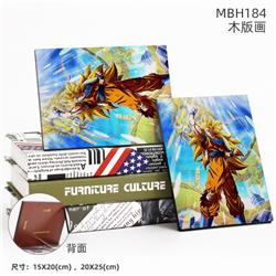 MBH184-Dragon Ball Anime flash woodblock Painting 20X25CM
