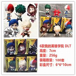 My Hero Academia DLT a set of 6 Boxed Figure Decoration Model 7CM 256G a box of 100 sets