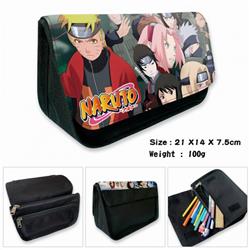 Naruto-3B Anime double layer multifunctional canvas pencil bag wallet 21X14X7.5CM 100G