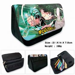 My Hero Academia-1B Anime double layer multifunctional canvas pencil bag wallet 21X14X7.5CM 100G