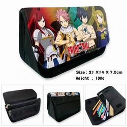 Fairy Tail-2B Anime double layer multifunctional canvas pencil bag wallet 21X14X7.5CM 100G
