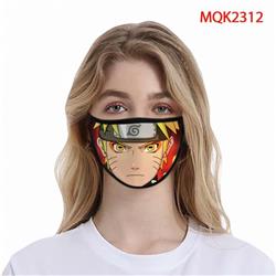 Naruto Color printing Space cotton Masks price for 5 pcs MQK2312