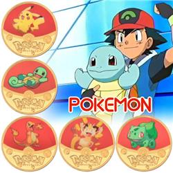 pokemon anime Commemorative Coin Collect Badge Lucky Coin Decision Coin