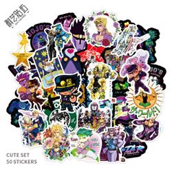 jojos bizarre adventure anime waterproof stickers set(50pcs a set) price for 5 set