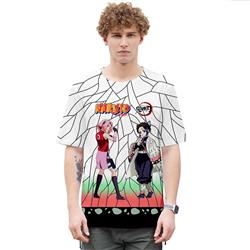 naruto demon slayer anime 3d printed tshirt 2xs to 4xl