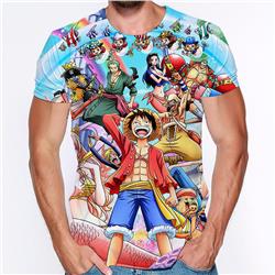 one piece anime 3d printed tshirt