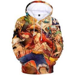 one piece anime 3d printed hoodie