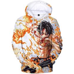 one piece anime 3d printed hoodie