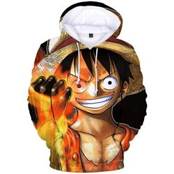 one piece anime 3d printed hoodie