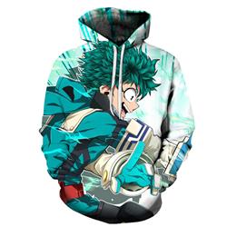 my hero academia anime 3d printed hoodie