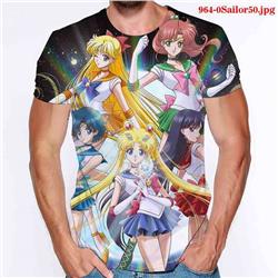 sailormoon anime 3d printed tshirt