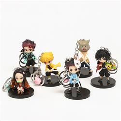 demon slayer anime figure keychain set