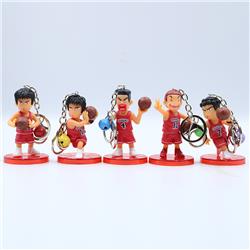 slam dunk anime figure keychain 6-10cm price for 5 pcs/set