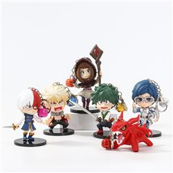 my hero academia anime figure keychain 6-10cm price for 6 pcs/set