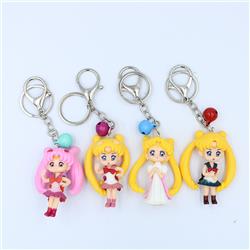 sailormoon anime figure keychain 6-10cm price for 4pcs/set
