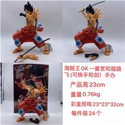 One Piece GK lchiban kuji Kimono Monkey D. Luffy Wano Country Cartoon Character Model Toy Anime PVC Figure 23cm