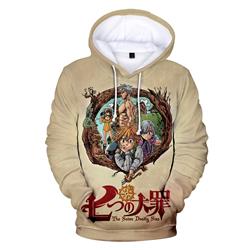 seven deadly sins anime 3d printed hoodie