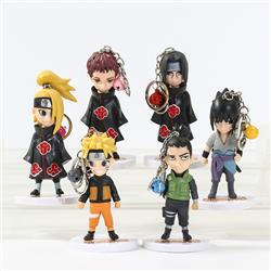 naruto anime figure keychain 6-10cm price for 6 pcs/set