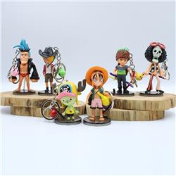 one piece anime figure keychain 6-10cm price for 6 pcs/set