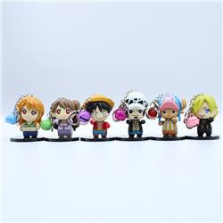 one piece anime figure keychain 6-10cm price for 6 pcs/set