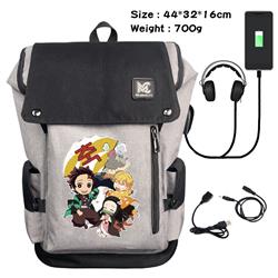 demon slayer Data cable animation game backpack school bag