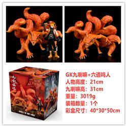 GK Naruto Kurama And Uzumaki Naruto Sets Cartoon Character Collection Toy PVC Anime Figure Toys