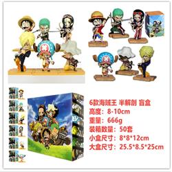 Blind box One Piece Cartoon Character Collection Toy PVC Anime Figure Toys （6pieces/set）