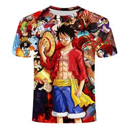 one piece anime 3d printed tshirt