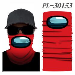 10 Styles Among us 3D Customizable Design Polyester Anime Magic Turban+Face Mask