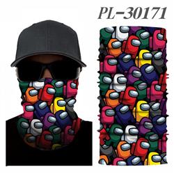 14 Styles Among us 3D Customizable Design Polyester Anime Magic Turban+Face Mask