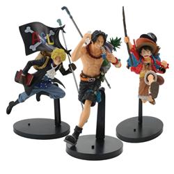 3 Styles One Piece Ace Luffy Sabo Brothers Cartoon Character Collection Model Toy Anime Figure 20cm