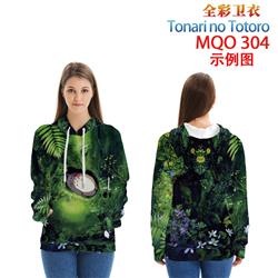8 Styles European Size My Neighbor Totoro Pattern Color Printing Patch Pocket Hooded Anime Hoodie