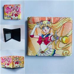 3 Styles Pretty Soldier Sailor Moon Cartoon Colorful Coin Purse Bifold PU Anime Short Wallet