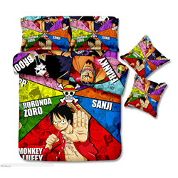 one piece anime bed sheet set 160*230cm