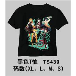 Demon Slayer: Kimetsu no Yaiba Black Cotton T- shirt
