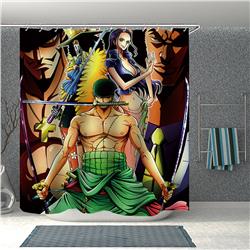 one piece anime 3d printed shower curtain 150*200cm